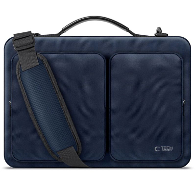Çantë laptopi Tech-Protect Defender, 13-14", me brez shpatulle, blu navy