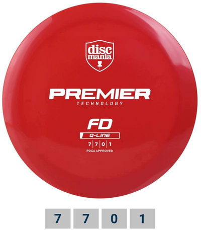 Disk për disc golf Solex Fairway Driver Q-LINE Premier FD, i kuq