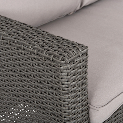 Set lounge kopshti CARSON HM6078.01, qoshe me tavolinë, rattan sintetik, gri