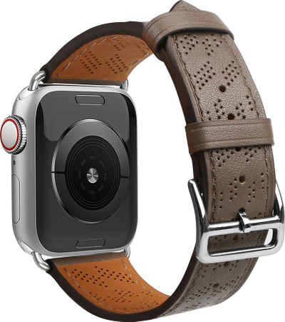 Rrip ore Hurtel për Apple Watch, lëkurë, 38 40 41mm, kafe e errët