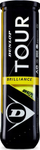 Topa tenisi Dunlop Tour Brilliance, set me 4 copë, me presion, ngjyrë neon e verdhë