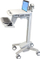 Karrocë pune për monitor Ergotron SV40-6100-0, ergonomike, për ambiente klinike, e bardhë