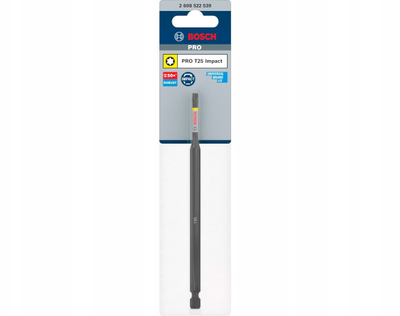Bit kaçavidë Bosch Pro Torx Impact T25, 150mm, hex 1/4", gri