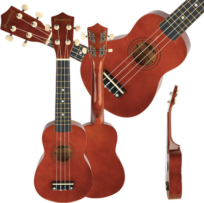 Ukulele soprano Luna Guitars Supremo UK21 DW, 21", dru i errët