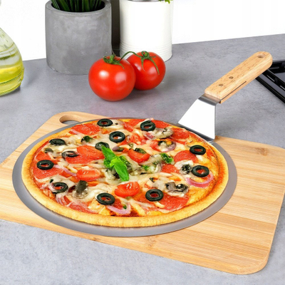 Pala për picë Vilde Pizza Peel Steel, çelik inoks, me dorezë dru, 48.5x30.5 cm