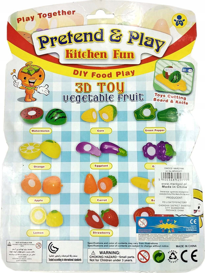 Set kuzhine lodër Merk-Pol Pretend and Play, fruta edhe perime, për kalamaj 3+