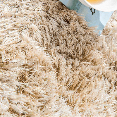 Tapet Thick Soft Plush Shaggy Ombre, 140x200 cm, kundër rrëshqitjes, bezhë camel