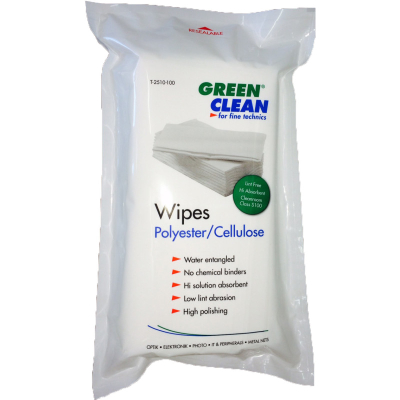 Peceta pastruese Green Clean T-2510-100, poliester celulozë, 100 copë, të bardha