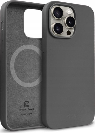 Mbrojtëse telefoni Crong Color Cover për iPhone 15 Pro Max, me MagSafe, ngjyrë titanium