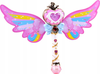 Shkop magjik me flluska sapuni Magic Wand Princess Fairy, me drita dhe muzikë, plastike, shumëngjyrësh