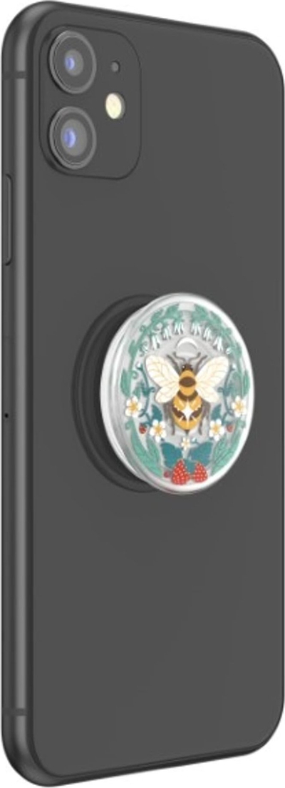 Pop Socket PlantCore Translucent Bee Boho, me ngjitje, gjysmë transparent
