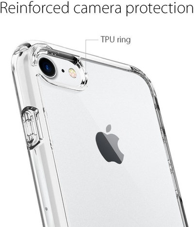 Mbështjellës për telefon Spigen iPhone 7, transparent 