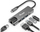 Adaptor USB C Equip 133489 5 në 1, HDMI, Gigabit LAN, 100W USB PD, gri