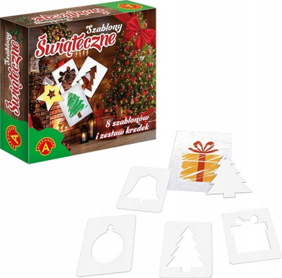 Shabllone vizatimi Aleksander Christmas, sete kreative, për fëmijë, shumëngjyrëshe