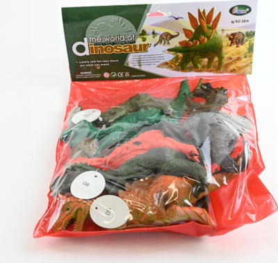 Set lodrash dinosaurë ICOM, 6 copë, me fishkëllimë, shumëngjyrësh