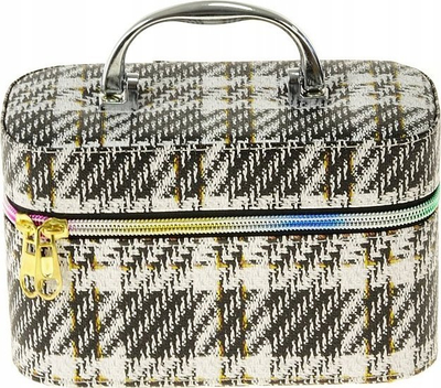 Kuti kozmake ADAR Cosmetic Case S, 23 x 17 x 15 cm, e kuqe me të bardhë