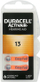 Батерија за апарат за слух Duracell 13 A13, 6 парчиња
