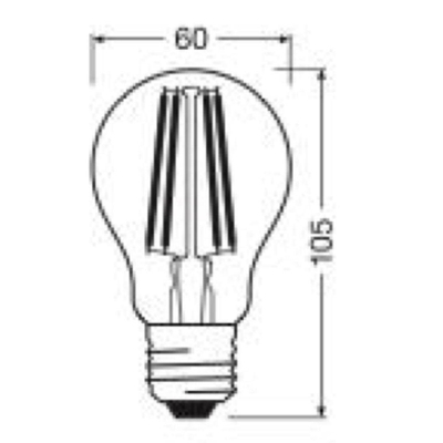 Llambë LED Osram Classic A, 3.8W, E27, e tejdukshme