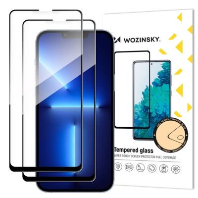 Заштитно стакло Wozinsky Full Glue за Xiaomi Redmi Note 14 5G 4G, пакување 2 парчиња, целосна покриеност, со црна рамка