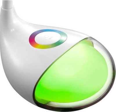 Lampë tavoline White TLED-333, LED 5W, bazë me RGB, e bardhë
