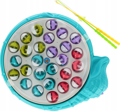 Lojë peshkimi MEGA CREATIVE 547648, elektrike rrotulluese, 27 peshq plastikë, shumëngjyrëshe