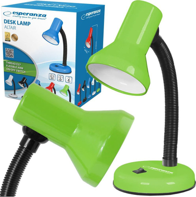 Llambë tavoline Esperanza ELD108G, për poç E27 12W, e gjelbër