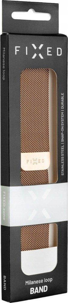 Метален ремен FIXED Mesh Strap за Apple Watch 38/40/41mm, челична мрежа, розево злато
