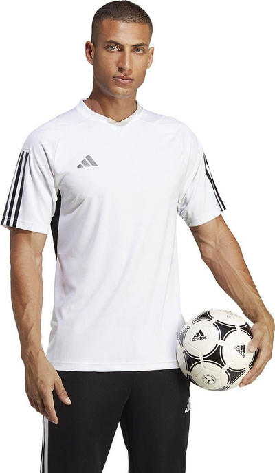 Fanellë futbolli adidas Tiro 23 Competition M IC4565, Aeroready, poliester i ricikluar, e bardhë