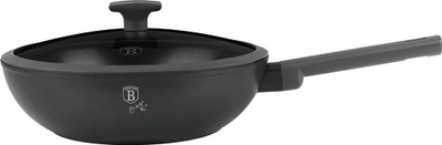 Tigan wok Berlinger Haus Anthracite Collection, 28 cm, me kapak, antracit