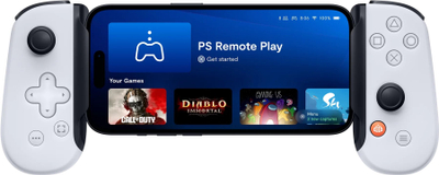 Kontroller loje Backbone One PlayStation për iPhone, Lightning, dizajn teleskopik, bardh e zezë