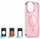 Mbrotëse telefoni Glitter Case MagSafe për iPhone 16 Pro Max, TPU, rozë transparente