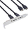 Slot bracket USB InLine, USB C në USB 3.1 Key A, 0.5m, i zi