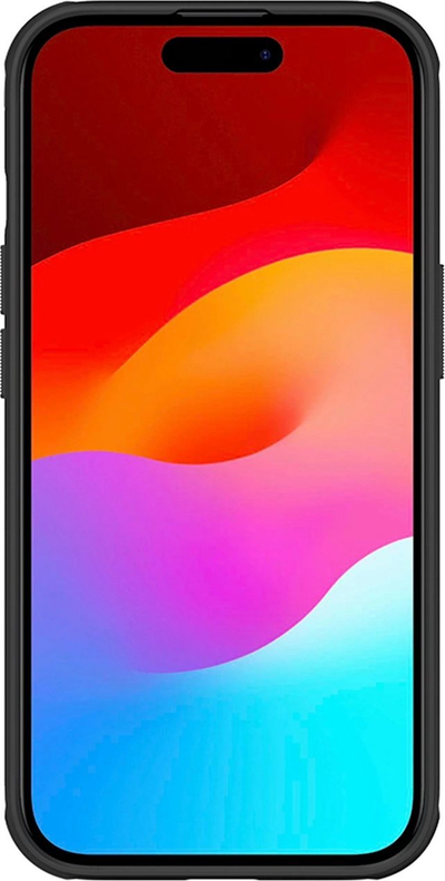 Kapak telefoni Nillkin Super Frosted PRO për iPhone 15, mbrojtje e fortë, i hollë, i zi