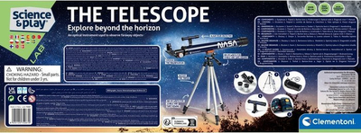Teleskop Clementoni Science and Play NASA, zmadhim deri 100x, me trekëmbësh, blu