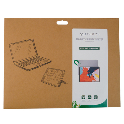 Filtër privatësie me magnet 4smarts SmartProtect, për Apple iPad 10.9 10 Gen, kundër dritës blu, i zi
