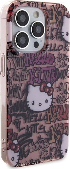 Kuti mbrojtëse Hello Kitty HKHCP14LHDGPTP, për iPhone 14 Pro 6.1", TPU, rozë