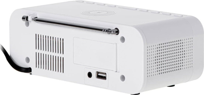 Radio alarm Adler AD 1192W, karikues wireless, Bluetooth, e bardhë