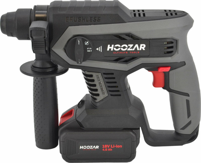 Çekiç elektrik pa kabllo Hoozar RH10BL M2, 18V, 2x 4.0Ah Li‑ion, gri me të zezë