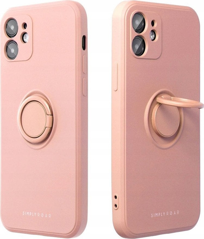 Kapak telefoni Roar Amber për iPhone 16, TPU, me unazë magnetike, i zi