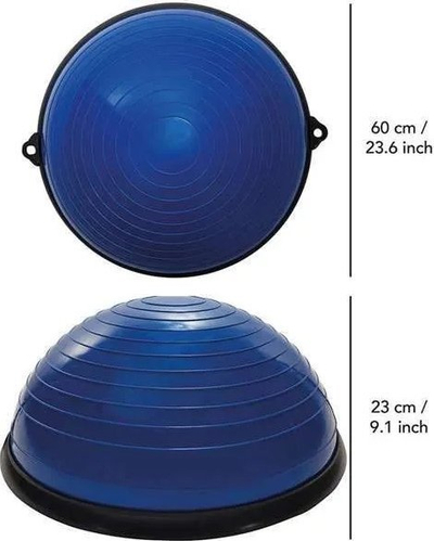 Platformë balancimi Tunturi Balance, me ekspandera, 60 cm, blu e zezë