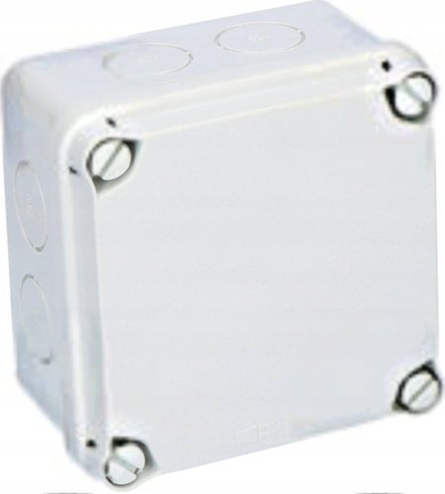 Kuti elektrike sipërfaqësore PCE LIGHT EX-111, 108x108x64mm, IP66/67, gri e çelët