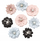 Lule dekorative letre Pastel and Black, 8 copë, 3.5–4 cm, pastel dhe të zeza