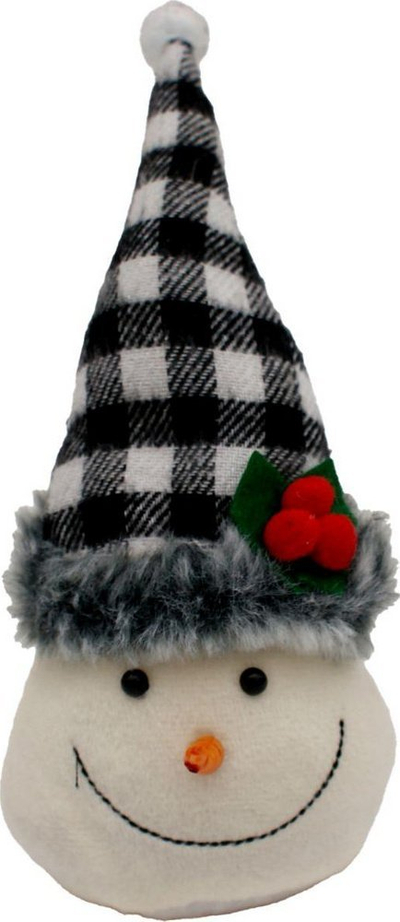Figurinë dekorative Saska Christmas Snowman, 20cm, dizajn dimëror, shumëngjyrësh