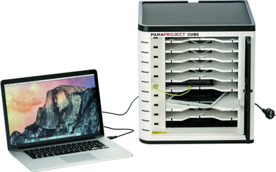 Stacion karikimi tabletësh Parat Cube U10, 10 porta USB, për iPad Lightning, i bardhë
