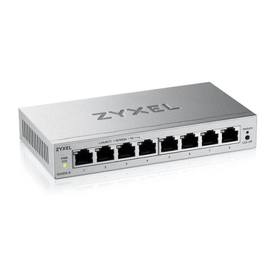 Switch rrjeti Zyxel GS1200-8v3, 8 porta Gigabit, Web Managed, pa ventilator