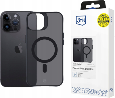 Mbrojtëse telefoni 3MK Smoke MagCase për iPhone 14 Pro 6.1", MagSafe, gjysmë transparente