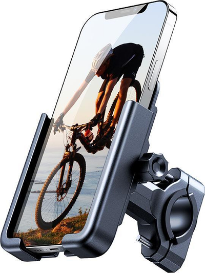 Mbajtës telefoni Wozinsky Metal Bracket, për biçikletë dhe trotinet, metal, ngjyrë e zezë