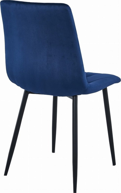 Karrige OSKAR Libra, kadife navy blue, këmbë t'zeza metal, set me 2 copa