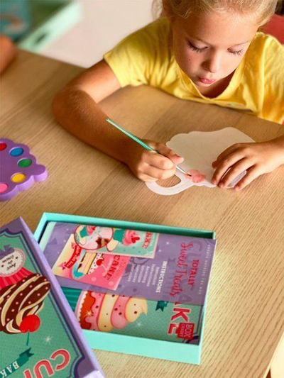 Set artistik Candiy Muffins Box, akuarela për kalamoj, shumëngjyrësh
