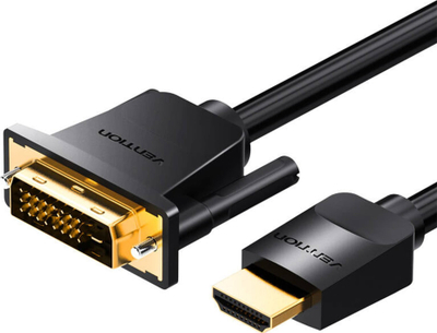 Kabllo HDMI në DVI Vention, DVI D 24+1, 1080P 3D, e zezë
